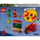 LEGO 76287 Marvel Super Heroes Iron Man mit Bike und der Hulk, Konstruktionsspielzeug 