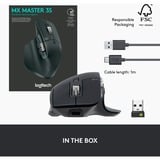 Logitech MX Master 3S, Maus graphit, 7 Tasten, Logi Bolt, Bluetooth, kompatibel mit PC/Mac/iPad/Android