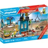 PLAYMOBIL 71650 Action Heroes Baustelle, Konstruktionsspielzeug 