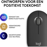 Logitech Pebble Mouse 2 M350s, Maus graphit, Bluetooth, für Windows/macOS/iPadOS/Android/ChromeOS/Linux