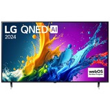 LG 43QNED80T6A, LED-Fernseher 108 cm (43 Zoll), schwarz, UltraHD/4K, QNED, WLAN, LAN, Bluetooth, HDR10, Triple-Tuner