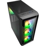 Sharkoon TK4 RGB, Tower-Gehäuse schwarz, Gehärtetes Glas