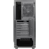 Aerocool Delta A-BK-v1, Tower-Gehäuse schwarz, Seitenteil aus Acryl