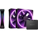 NZXT F120 RGB DUO Triple 120x120x25, Gehäuselüfter schwarz, 3er Pack, inkl. RGB-Controller, 120 mm