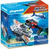 PLAYMOBIL 70145 City Action Seenot: Tauchscooter im Rettungseinsatz, Konstruktionsspielzeug 