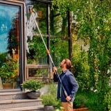 GARDENA Cleansystem Stielbürste soft flex, Waschbürste grau, 360° Drehgelenk