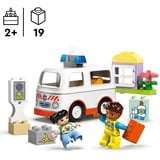 LEGO 10447 DUPLO Town Rettungswagen mit Fahrer, Konstruktionsspielzeug 