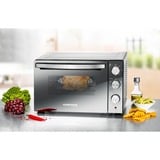 Rommelsbacher Back- und Grillofen BGS 1500, Mini-Backofen silber/schwarz