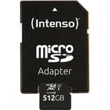 Intenso Premium 512 GB microSDXC, Speicherkarte schwarz, UHS-I U1, Class 10