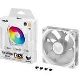 ASUS TUF GAMING TR120 ARGB, Gehäuselüfter weiß/transparent, Reverse Blade