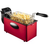 Bestron Cool Zone Fritteuse AF357R rot/schwarz, 2.000 Watt, Ölbehälter 3,5 Liter