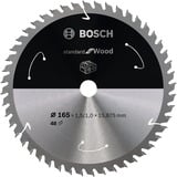 Bosch Kreissägeblatt Standard for Wood, Ø 165mm, 48Z Bohrung 15,875mm, für Akku-Handkreissägen