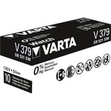 VARTA Silberoxid-Knopfzelle 379, Batterie silber, 10 Stück