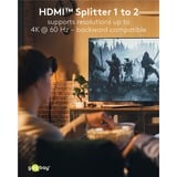 goobay HDMI Splitter 1 auf 2 (4K @ 60Hz) schwarz