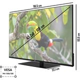 JVC LT-43VU6355, LED-Fernseher 108 cm (43 Zoll), schwarz, UltraHD/4K, Tripple Tuner, Smart TV, Drehbarer Standfuß