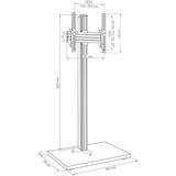 HAGOR CPS ELIA 160 Floorstand, Halterung schwarz/schwarz (glänzend), Freistehendes Standsystem