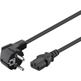 goobay Kaltgeräte-Anschlusskabel C13 >  Schutzkontakt-Stecker schwarz, 1,5 Meter, abgewinkelter Stecker