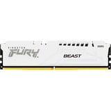 Kingston FURY DIMM 32 GB DDR5-6400, Arbeitsspeicher weiß, KF564C32BW-32, FURY Beast, INTEL XMP