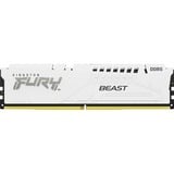 Kingston FURY DIMM 16 GB DDR5-5200  , Arbeitsspeicher weiß, KF552C40BW-16, FURY Beast, INTEL XMP