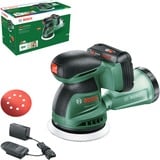 Bosch Akku-Exzenterschleifer EasyOrbit 18V-10, 18Volt grün, Li-Ionen Akku 2,0Ah, POWER FOR ALL ALLIANCE