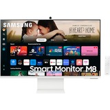 SAMSUNG Smart Monitor S32DM801UU, LED-Monitor 80 cm (32 Zoll), weiß, UltraHD/4K, VA, Webcam, USB-C