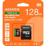 ADATA SPEED PLUS microSDXC 128 GB, Speicherkarte UHS-I U3, Class 10, V30, A2