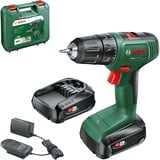 Bosch Akku-Schlagbohrschrauber EasyImpact 18V-40 grün/schwarz, 2x Li-Ionen Akku 2,0Ah, Koffer, POWER FOR ALL ALLIANCE