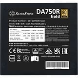 SilverStone SST-DA750R-GMA, PC-Netzteil schwarz, 1x 12-Pin ATX3.0, 4x PCIe, Kabel-Management, 750 Watt