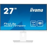 iiyama ProLite XUB2797QSN-W1, LED-Monitor 68.5 cm (27 Zoll), weiß (matt), WQHD, IPS, Adaptive Sync, USB-C Dock, RJ 45, 100Hz Panel