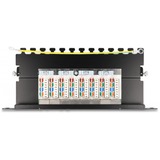 DeLOCK 10" Patchpanel 8 Port Cat.6A schwarz, 0,5 HE