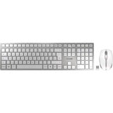 CHERRY DW 9100 SLIM, Desktop-Set weiß/silber, CZ-Layout, Cherry SX-Scherentechnologie