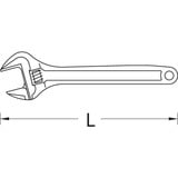 GEDORE Einmaulschlüssel verstellbar, 12", Schraubenschlüssel dunkelgrau, SW 0 bis 36mm