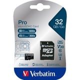 Verbatim Pro 32GB microSDHC, Speicherkarte UHS Speed Class 3