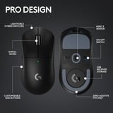 Logitech PRO X SUPERLIGHT 2, Gaming-Maus schwarz, 2,4-GHz-LIGHTSPEED, kompatibel mit Windows und macOS