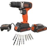 BLACK+DECKER Akku-Bohrschrauber BCD001C1, 18Volt orange/schwarz, Li-Ionen Akku 1,5Ah