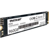 Patriot P310 960 GB, SSD PCIe 3.0 x4, NVMe 1.3, M.2 2280