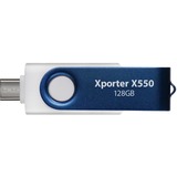 Patriot Xporter X550 128GB, USB-Stick blau/weiß, USB-A und USB-C 3.2 Gen 1