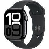 Apple Watch Series 10, Smartwatch schwarz (glänzend), Aluminium, 46 mm, Sportarmband schwarz M/L, Cellular