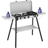 Campingaz Camping Kitchen 2 Multi Cook Plus, Gaskocher grau, 2 Kochfelder 2x 1,8 kW + Grillplatte 0,9 kW, Modell 2025