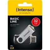 Intenso Basic Line 32 GB, USB-Stick silber/schwarz, USB-A 2.0