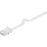 goobay Patchkabel RJ45 Stecker > RJ45 Stecker CAT.6 U/UTP weiß, 7 Meter, Flachkabel