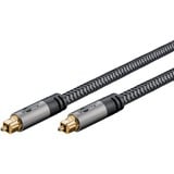 goobay Plus Toslink-Kabel schwarz/silber, 3 Meter