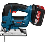 Bosch Akku-Stichsäge GST 18V-Li B Professional, 18 Volt blau/schwarz, 2x Li-Ionen Akku 4,0Ah, in L-BOXX