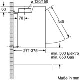 Bosch DEM66AC00 Serie 2, Dunstabzugshaube silber