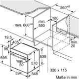Bosch HBA533BS1 Serie 4, Backofen edelstahl