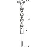 Bosch Hammerbohrer SDS-plus-5, Ø 14mm Arbeitslänge 400mm