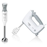 Bosch Handmixer ErgoMixx MFQ36470 weiß/grau, 450 Watt, mit Mixfuß und Becher