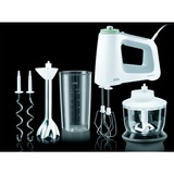 Braun Handmixer MultiMix 5 weiß/grau, 750 Watt, mit Mixfuß, Becher und Zerkleinerer