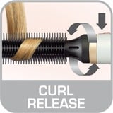 Rowenta Curl Release Brush CF 3910, Warmluftbürste weiß/gold