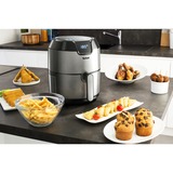 Tefal Heißluftfritteuse Easy Fry Deluxe edelstahl/schwarz, 1.400 Watt, Korb 4,2 Liter